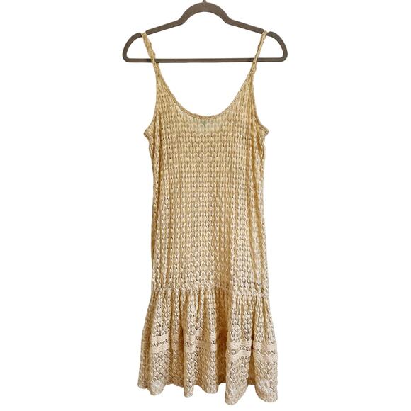 MELISSA ODABASH KHLOE GOLD KNIT OVER THE SHOULDER DRESS - Picture 7 of 7